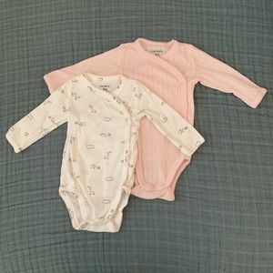 🎁NWOT Carter’s 3 month long sleeve onesies,2 pack